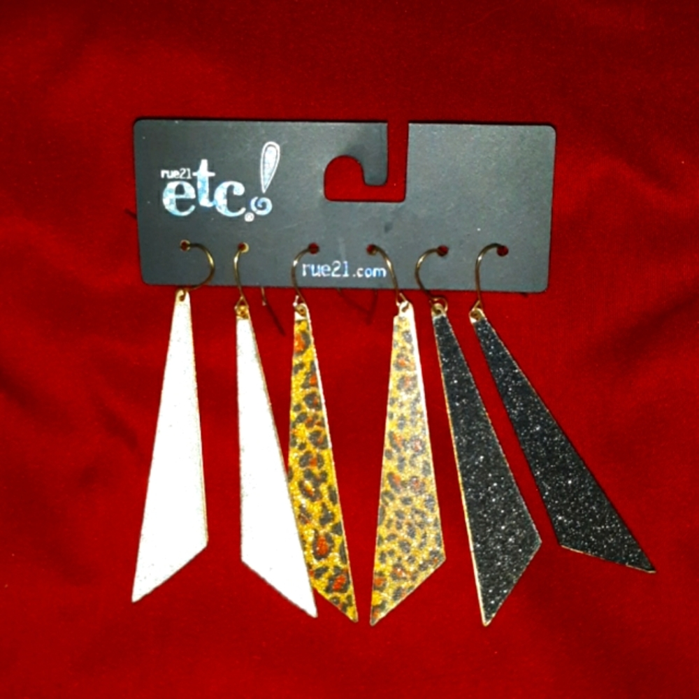 Rue 21 Set of 3 Stylish Earrings.